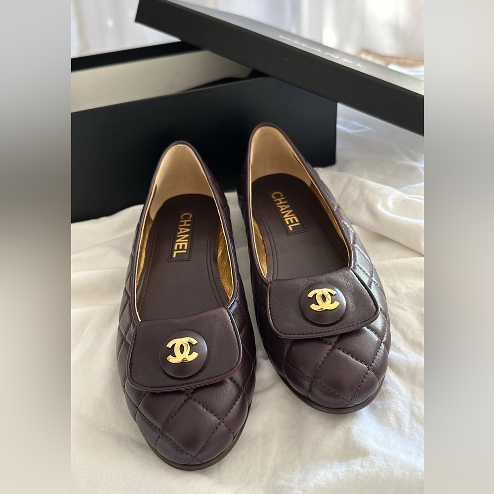 Chanel Button Ballet Flats